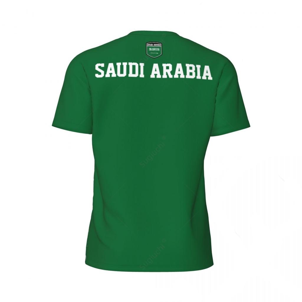 New T Shirt Saudi Arabia Flag Football T-shirts 3D Printed Running Bike Sports Casual Tops Summer Clothes
