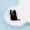 Pin de Esmalte Gato Negro Cargando Espiral Broche Divertido Cerebro Estrellado Gato Meme Insignia de Solapa Para Mochilas Joyería Regalos Para Amigos