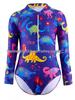 2024 European & American Long Sleeve Mermaid Swimsuit for Girls - Fish Scale Design
