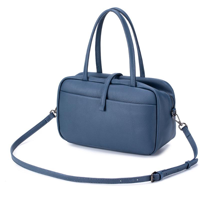 Neue koreanische Version, Unterarmtasche, Rindsleder erste Schicht, tragbare Boston-Damentasche, Schulter-Umhängetasche, weiche Ledertasche für Pendler.