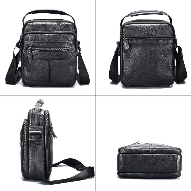 New Top Layer Cowhide Men's Shoulder Bag Trend Versatile Leather Outdoor Casual