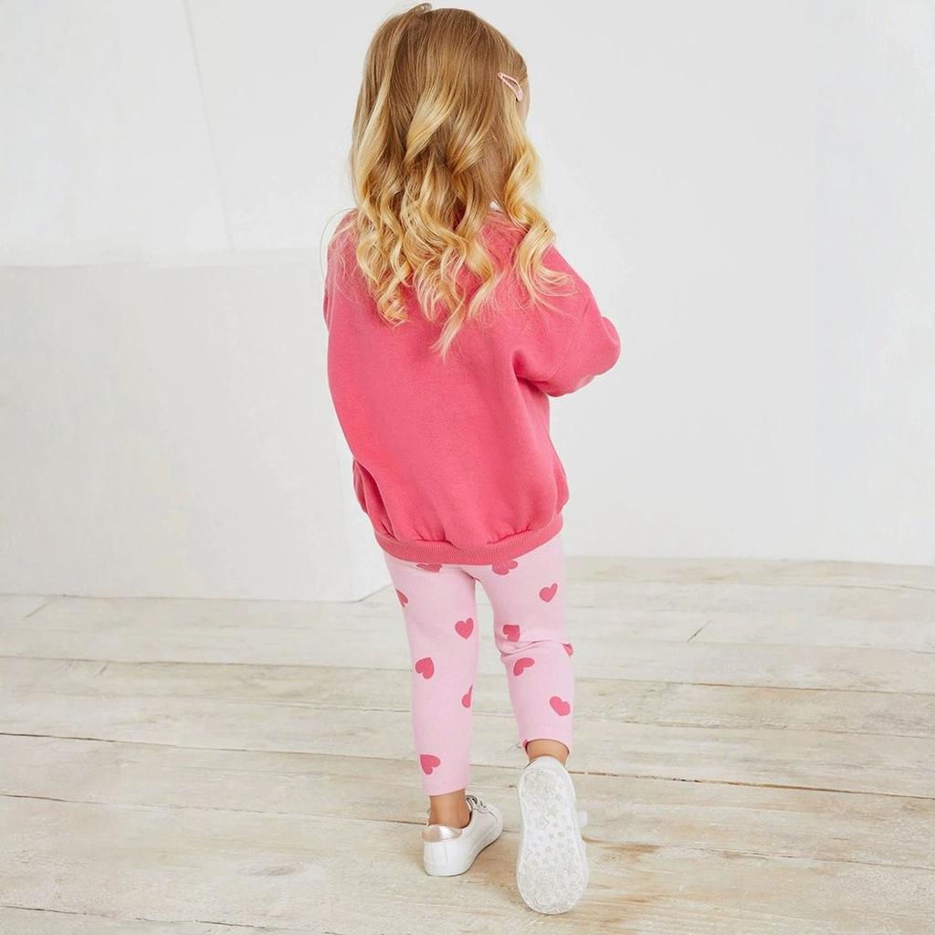 Cute Long Sleeve Cartoon Kids Set - Casual T-Shirt Outfit