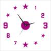 European Style Living Room Wall Clock DIY Creative Star Art Clock 3D Three-dimensional Interesting Decorative Wall Sticker Wall Clock