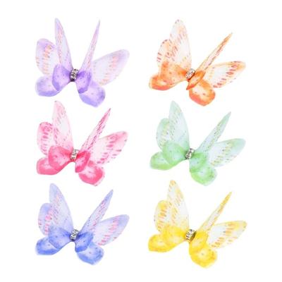 20Pieces Butterfly Appliques Sew On Organza Patches Embroidery Appliques for Sewing Craft Wedding Dress Hair Accessories
