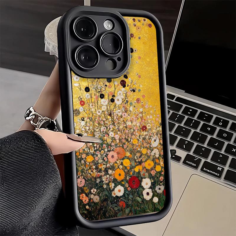 Phone Case for iPhone 17 Air 16E 15 16 Pro Max Kiss By Gustav Klimt Art Cover 14 Plus 13 12 Mini Soft Shell Silicone Fundas