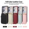 Crossbody Zipper Cards Solt Wallet Ring Holder Phone Case for Samsung Galaxy Z Flip 8 7 6 5 4 3 7FE Long Lanyard Leather Cover