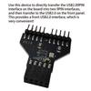 Stable Performance Motherboard USB 9Pin Interface Header Splitter for Computer RGB Light 1 To 2 USB Hub