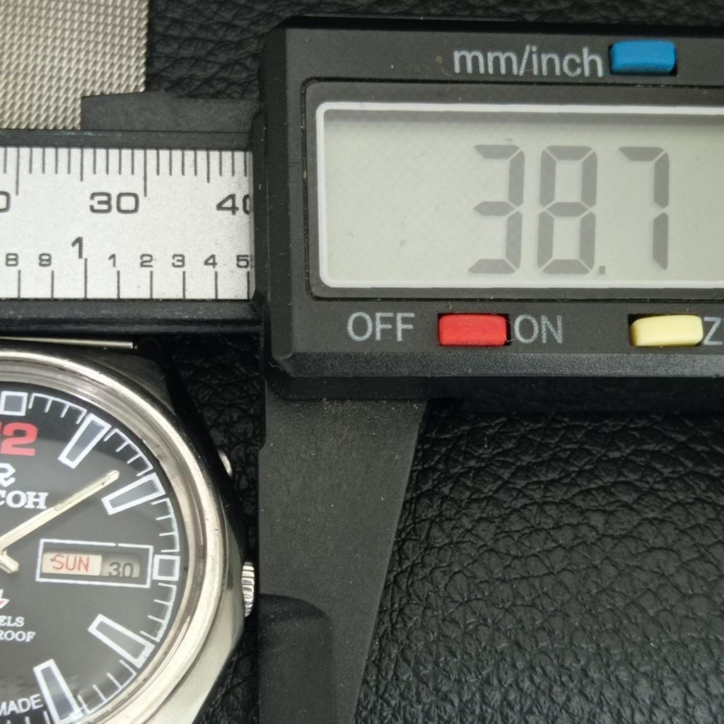 AUTOMATIC VINTAGE RICOH R31 JAPAN MENS BLACK COLOR DIAL WATCH a707631-1