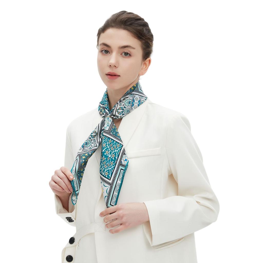 Youpin Spring, Summer and Autumn Thin Headscarf Anti-wrinkle and Anti-static Double-sided Printed Silk Scarf Square Scarf