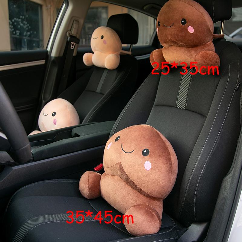 35/45cm Hübsches Plüsch Penis Kissen Spielzeug Niedliches Auto Lendenkissen Sofa Kissen Gefüllte Weiche Puppen für Auto Heimdekoration Geburtstagsgeschenk