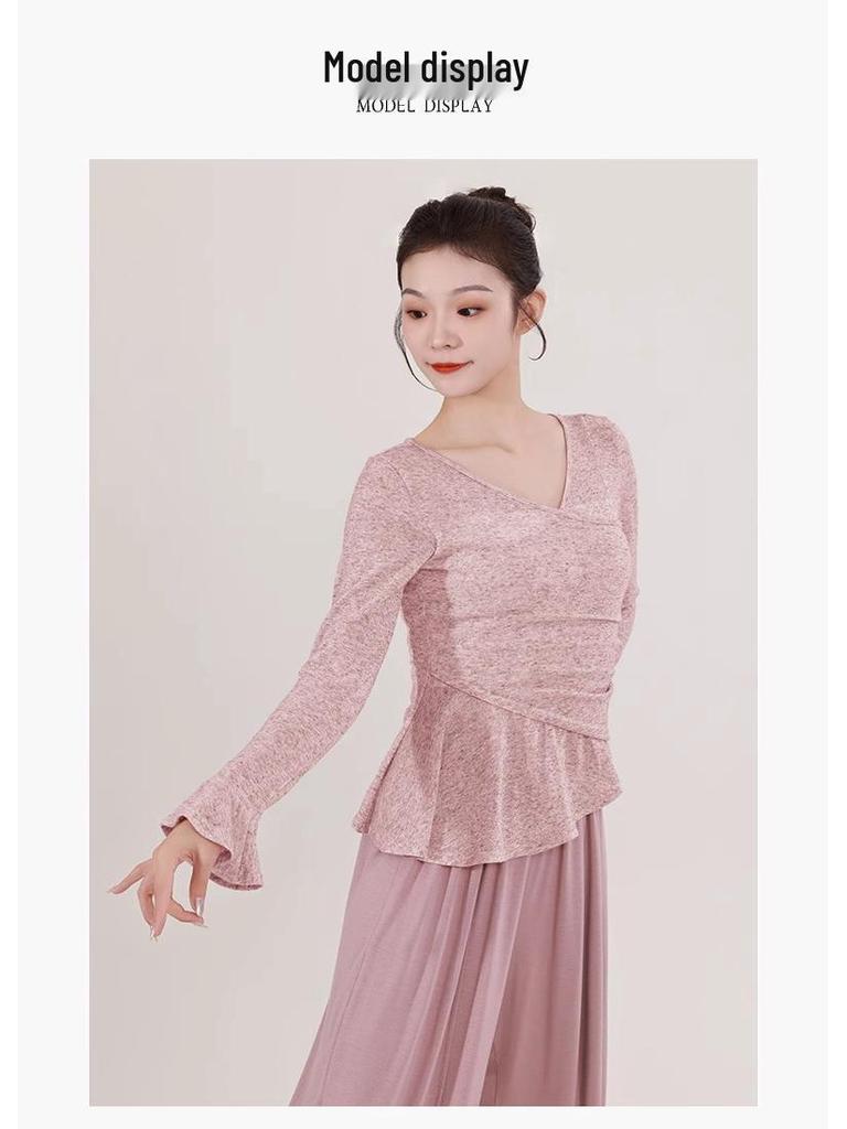 Adult Long-Sleeve Dancewear for Autumn/Winter – Modern & Classical Dance Practice Top