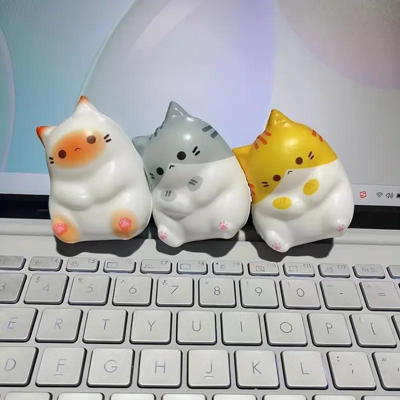 1Pc Adorable Cartoon Cat Squeeze Toys for Kids Adult Soft Pinch PU Slow Rebound Balls Pop Fidget Toys Halloween Christmas Gifts