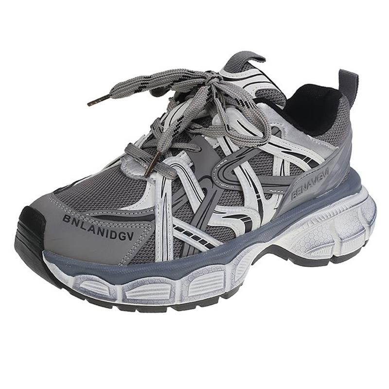 New Thick Sole Height Increasing Chunky Sneakers Fashionable Comfortable Trendy Casual Sneakers Women's Shoes