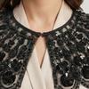 Elegant Embroidered Beaded Mesh Collar Detachable Shawl Scarf Stylish False Collar For Women Fashion Accessory