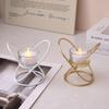 Iron Candle Holder Romantic Candlelight Dinner Prop Decorative Craft Candlestick for Table/Living Room/Restaurant