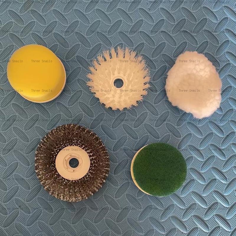 Electric Cleaning Brush, Electric Rotary Scrubber, Bathroom Cleaning Brush Electric Scrubber with 5 Replaceable Brush Heads