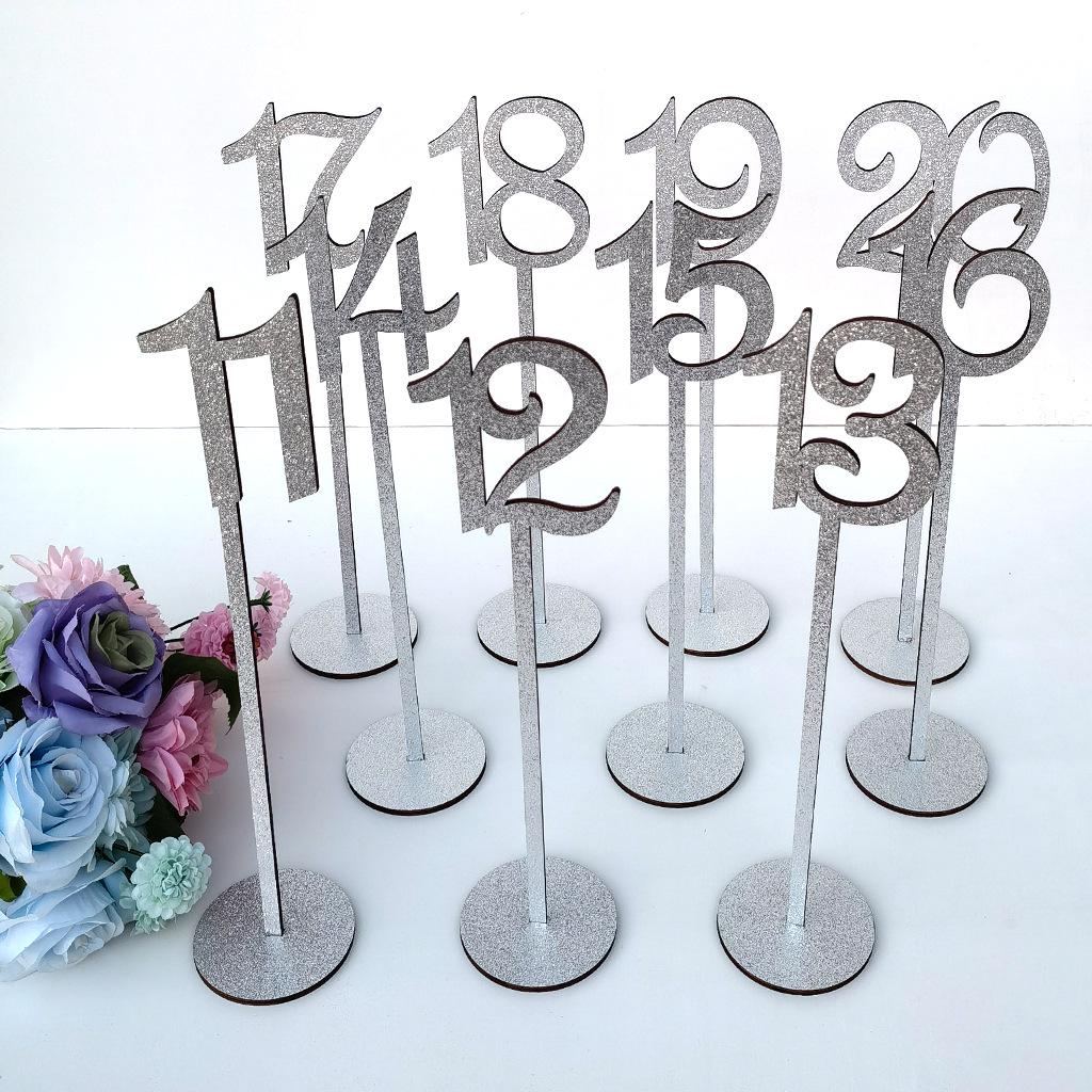 Creative Wooden Table Number Sign for Wedding and Party Decorations