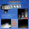 Motorcycle LED Headlight 3 Lens 6 Modes High Low Beam Spotlight Off Road Electric Vehicle Work Light