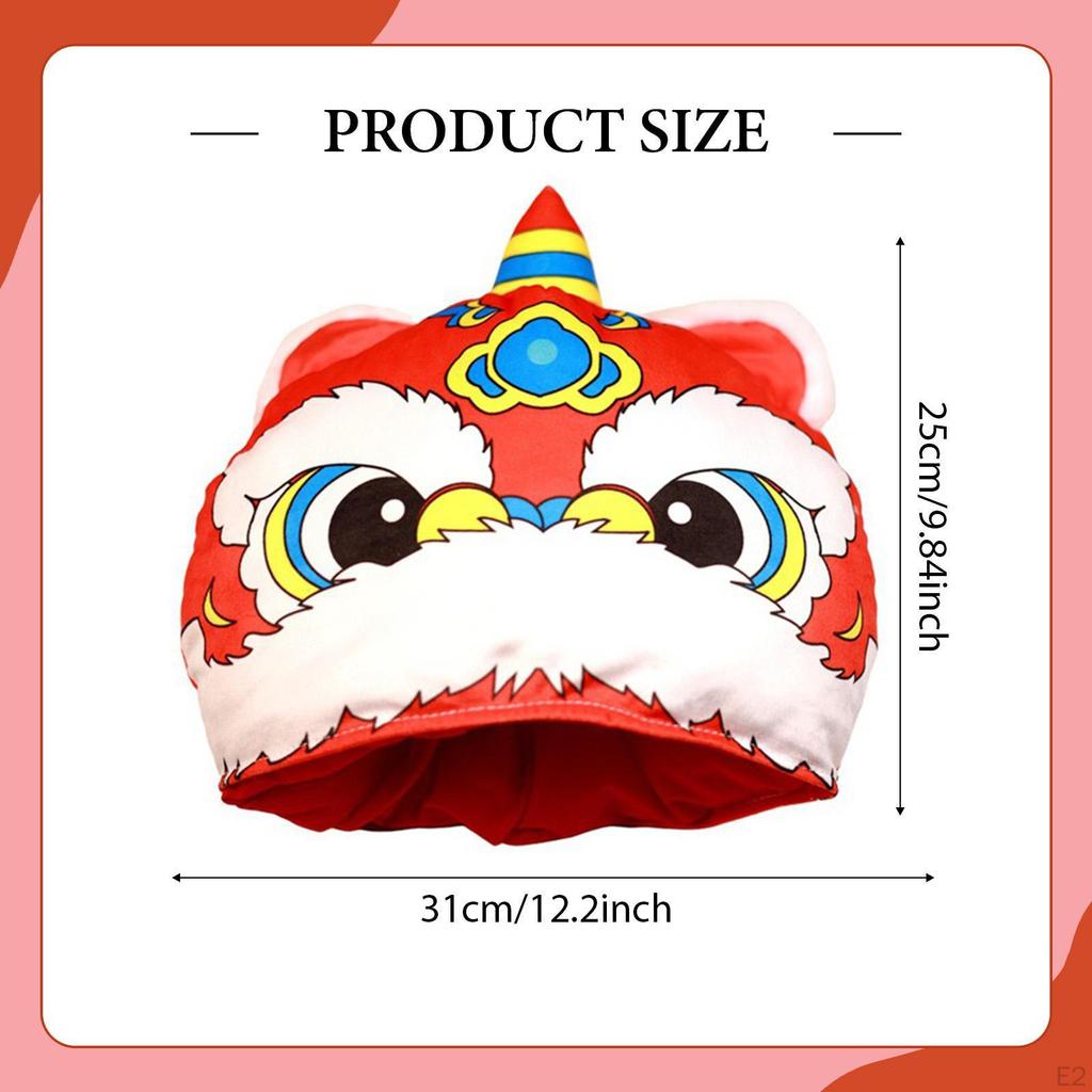 Chinese Lion Dance Hat Headdress for Fancy Dress Holiday Stage Performance Show