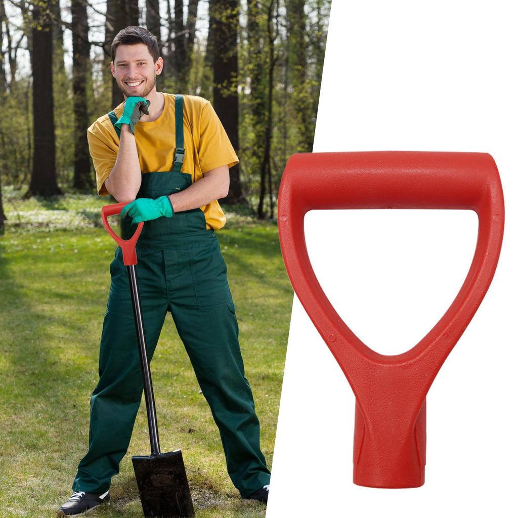 32mm/34mm Shovel Handle Replacement Ergonomic D Grip Replacement Labor-Saving Garden Tools for Digging Raking Snow Scoop Yard