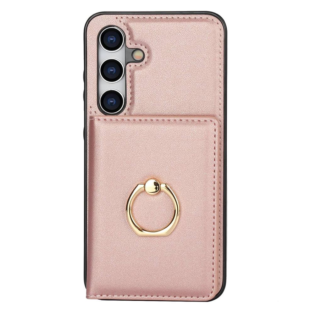 Brieftaschen-Hülle mit Kartenhalter, 360° drehbarer Ring-Ständer, Magnetverschluss für Samsung Galaxy A55/A35/A25/A12/A15/A54/A14/A73/A53