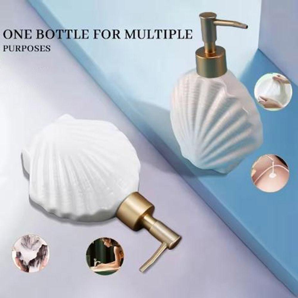 Nordic Style Ceramic Starfish Lotion Bottle Refillable Liquid Soap Bottle  Kitchen