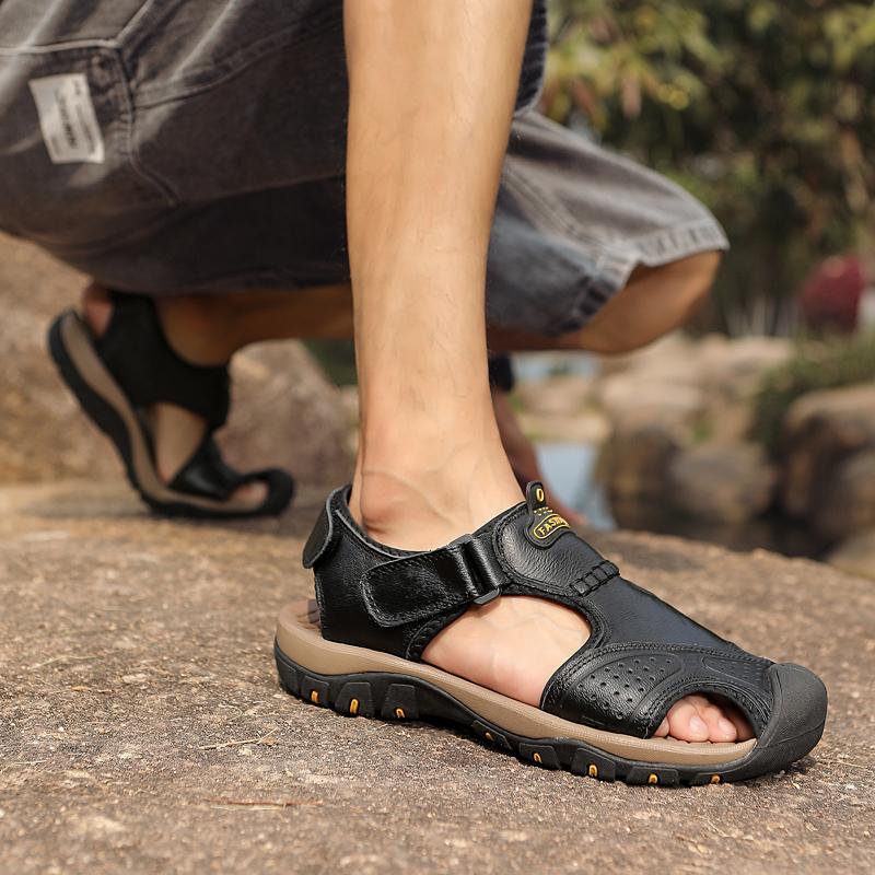 Utendørs vannsko 2023 Skinn Herre Sko Sommer Stor størrelse Herresandaler Herre Sandaler Mote Sandaler Tøfler Stor størrelse 39-45