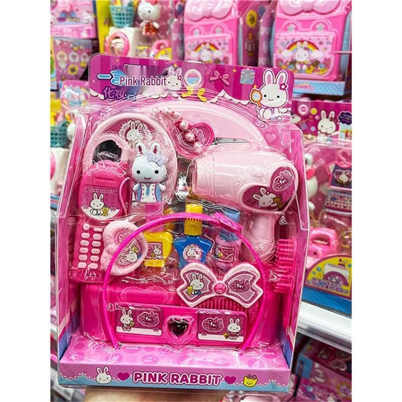Růžový králíček Mini toaletní stolek a zmrzlinárna Hrací set pro dívky