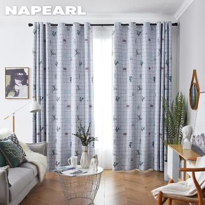 1PC NAPEARL 70-80% Schattierung Kaktus Muster Komfortable Gedruckt Vorhänge für Schlafzimmer Wohnzimmer Wohnkultur