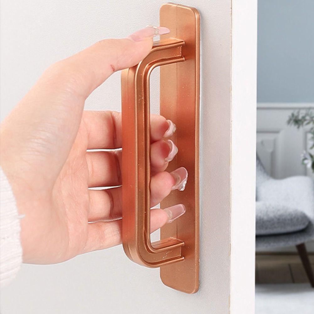 Self-adhesive Door Handle No punching Cabinet Handle Fashion Door Pull Move Sliding Door