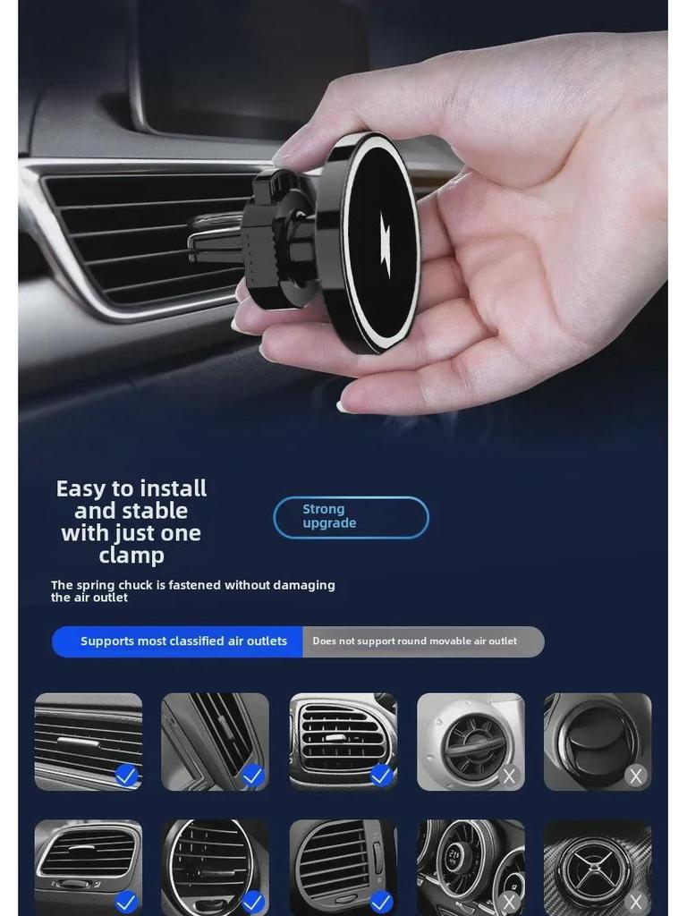 FJF 15W Magnetisk Trådlös Billaddare för iPhone 13