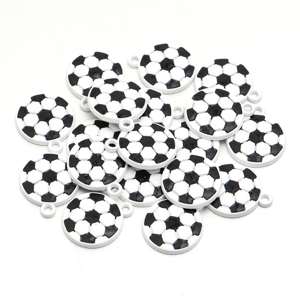 5Pcs Alloy Drop Oil Color Pendant Football Basketball Rugby Shape Fashion Pendant For DIY Men Women Necklace Earring Party Gift