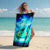 Personalized customized proof beach towel with Pokémon Bulbasaur pattern - soft, absorbent,quick-drying,perfect swimming,camping&bathing