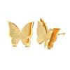 18K Matte Butterfly Korean-Style Stainless Steel Women's Stud Earrings