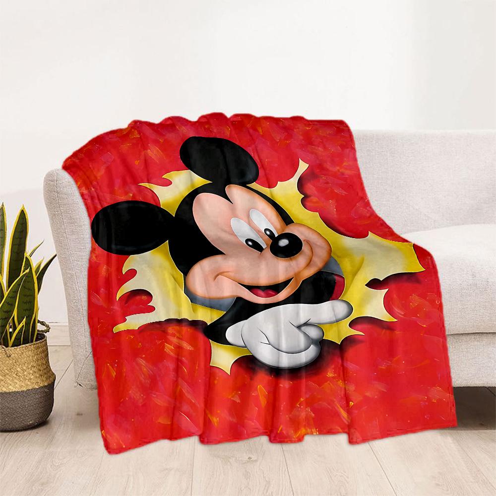 Mickey Mouse Starry Night Blanket Warmthful Decor Perfect for Sofa Office Chair Livingroom Four Seasons Universal Playful Design