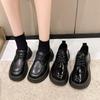 Lace-up Leather Shoes, Women's Loafers, New Versatile and Gentle Thick-soled Height-increasing Shoes
