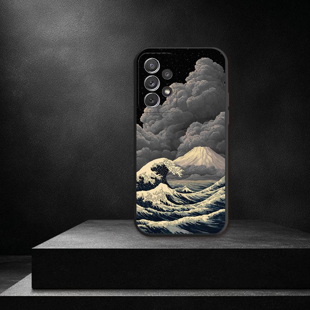 

Great Wave Off Kanagawa Phone Case For Samsung S 25,24,23,22,30,21,10,9,Ultra,Plus,Lite,FE,4,5G Black Soft Case SamsungS25u