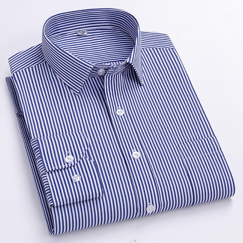 New Striped Business Men Formal Shirts Long Sleeve
