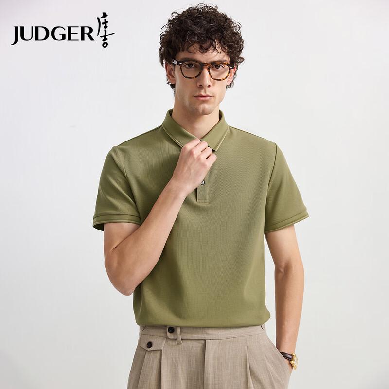 Zhuangji Men's 100% Cotton Business Casual Short-Sleeve Polo Shirt