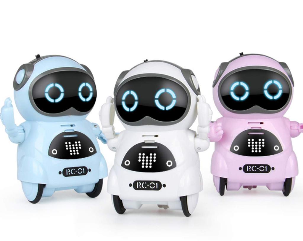 Toy Lob Pocket Robot, Communication Robot, Smart Robot, Mini Robot, Talks, Dancing, Music, Lights, English, Japanese Instructions Included (Pink)