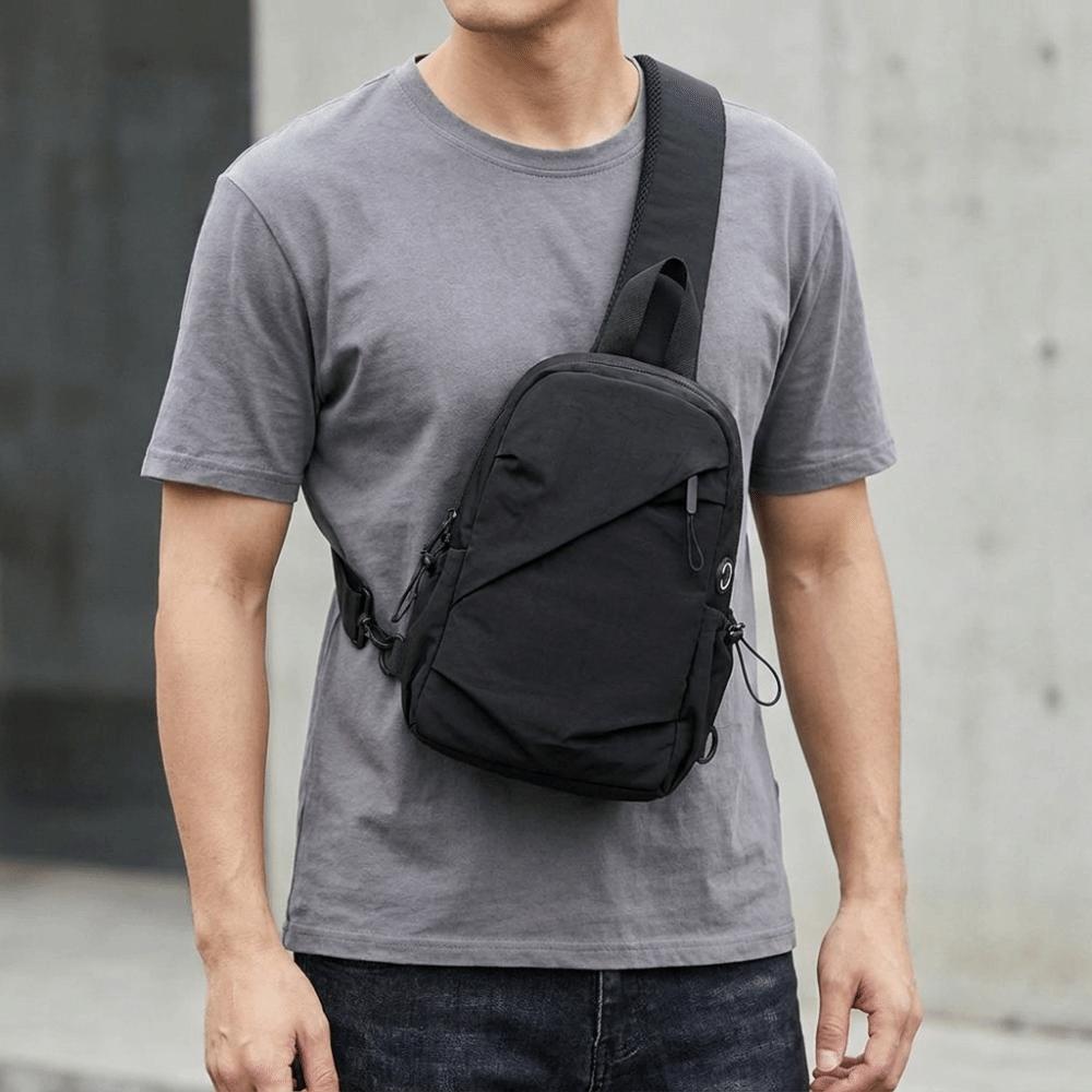 Cloth Phone Bag Solid Color Shoulder Bag Fashion Men Chest Bag Female