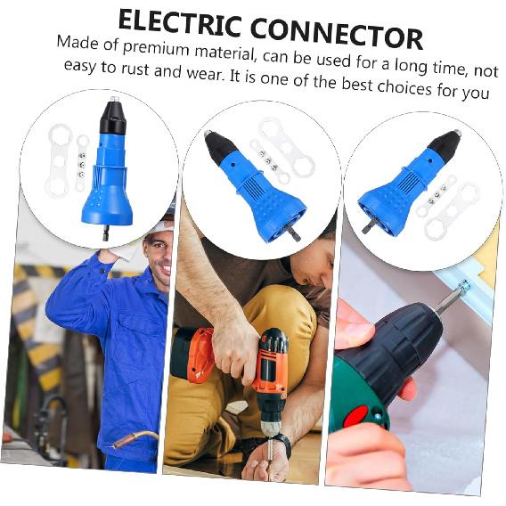 GLEAVI 1 Set Pull Rivet Tool Adapter Rivet Connector riveting Rivet Rivet Adapter for Drill Rivet abs Electric Drill Tool kit Iron Electric Rivet