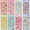 Cute Anime Hellokitty Kuromi Cinnamoroll 3D Sanrio Stickers Transparent Jelly Crystal Decorative Sticker Phone Case DIY Kids Toy