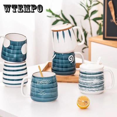 Taza de cerámica creativa pintada a mano, taza de tendencia con personalidad, taza Simple para hombres y mujeres, taza de café, leche, pareja