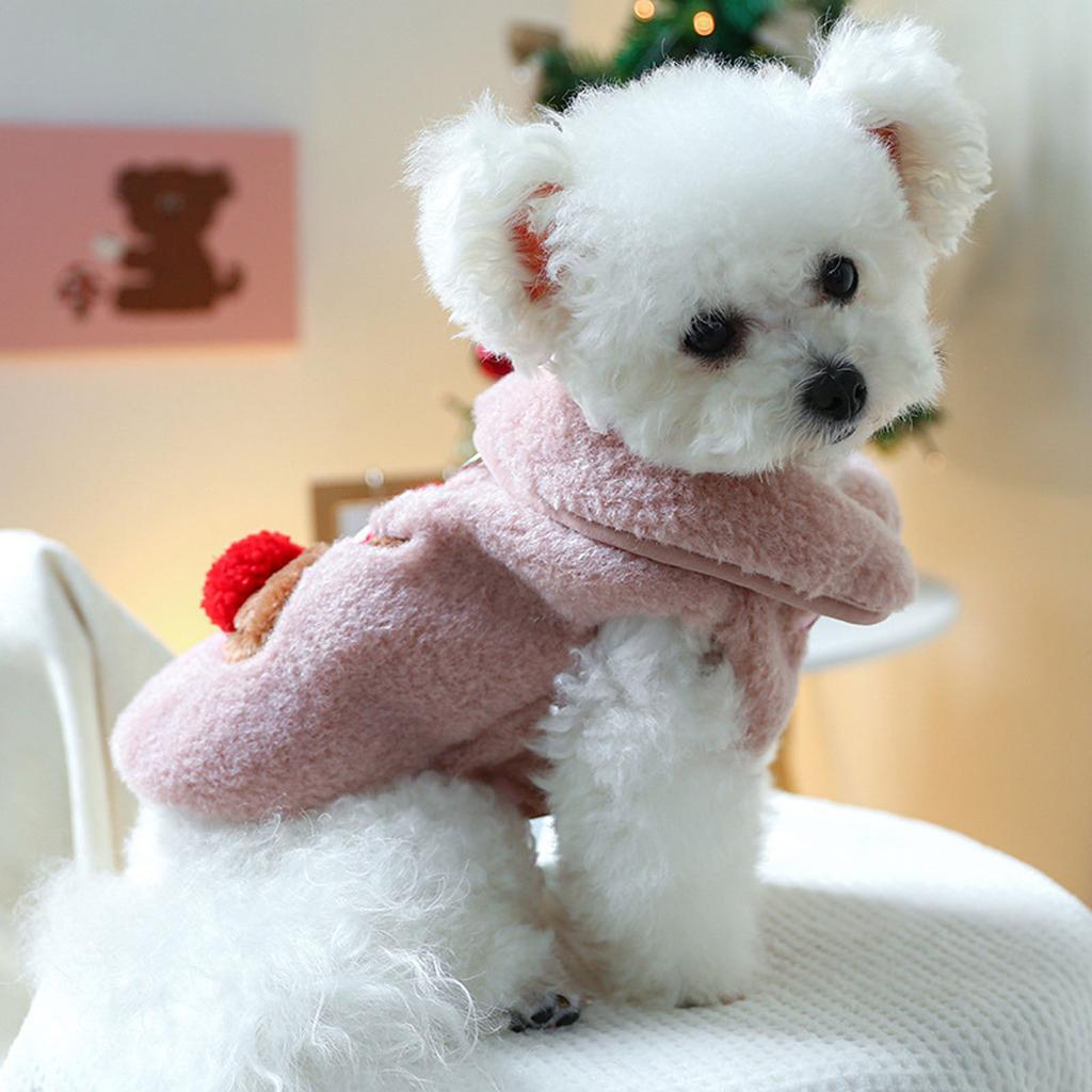 Small Dogs Vest Coat Christmas Reindeer Vest Costume Dressup Clothes Kitten Photoshooting Props Festival Holiday Suit