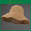 Summer Straw Bucket Hat With Wide Brim For Sun Protection And Breathability