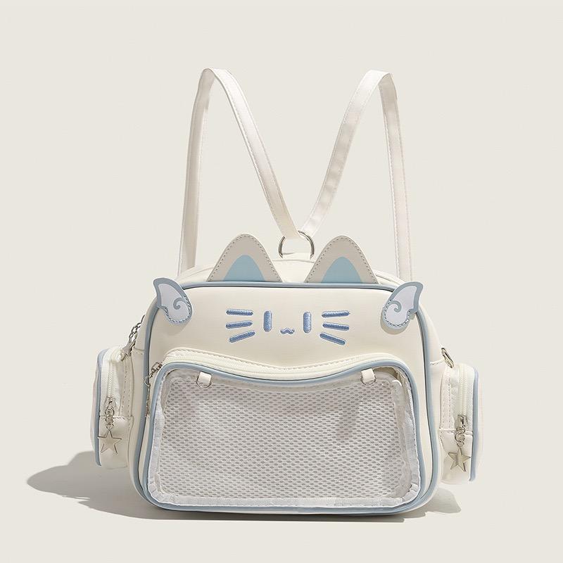 

Trendy Pin Display Bag Fashion School Use Dark Gothic Style Pin Display Backpack Street Butterfly Pain Bag