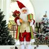 KX4B Julenissen för Docka med Presentlåda Glasögon Plyschrock Stående Figurer Statyer Dekoration Jul Samlarleksak