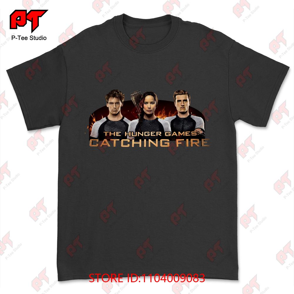 Hunger Games Catching Fire 2013 Promo T Shirt Black No Tag Fits M L