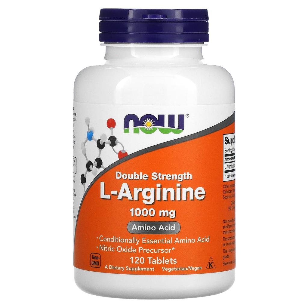 L-Arginine, Double Strength, 1,000Mg, 120 Tablets